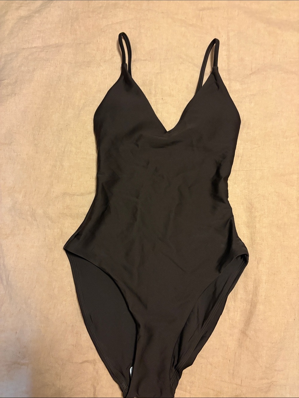 NWT J. Crew Brown Size 2 Classic Sculpt V-Neck One-Piece Swimsuit